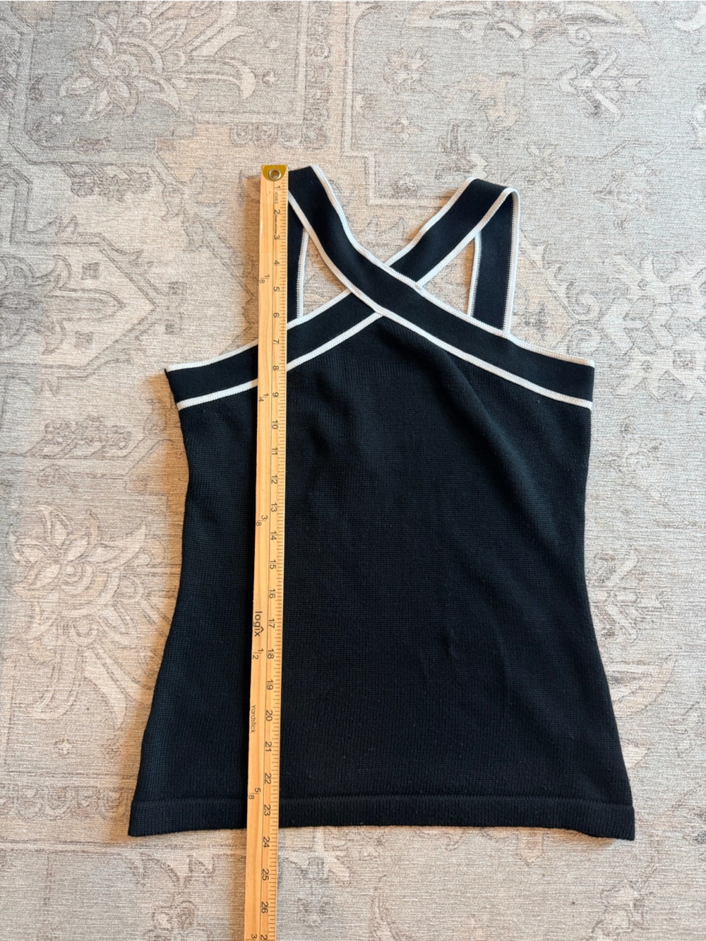Commense Black Crisscross Trim Camisole Top Medium preppy - Picture 5 of 11